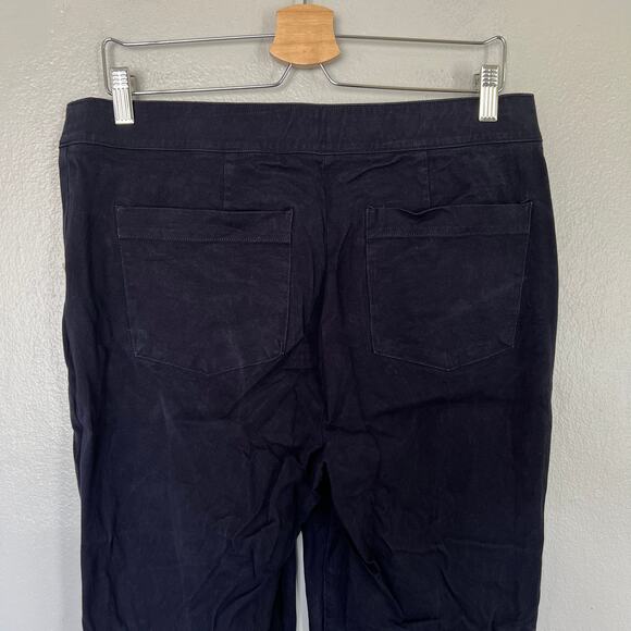 SPANX On The Go Kick Flare Pants Women's Size L Black Crop Black Pull On #20367R - Picture 7 of 13